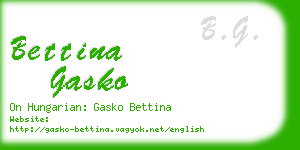 bettina gasko business card